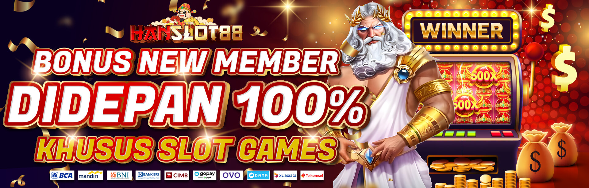 BONUS NEW MEMBER 100% | DI DEPAN